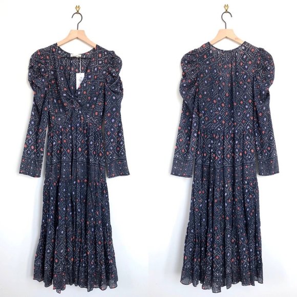 Ulla Johnson Miya Printed Twist Front 